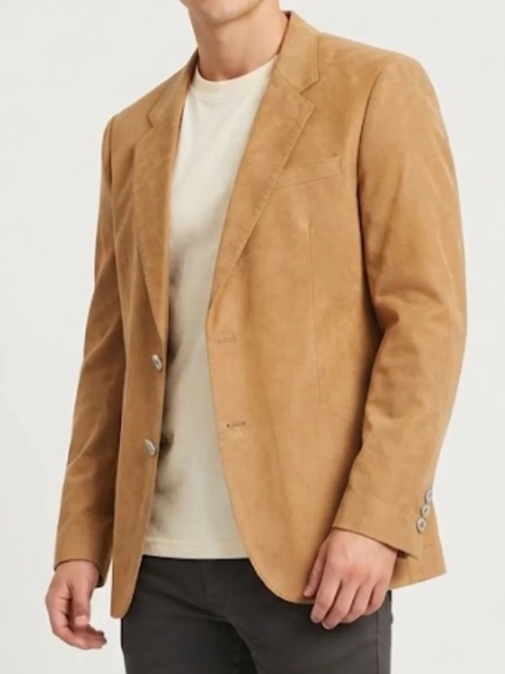 Vintage Maxwell’s Clothiers Suede Sport Coat Blazer Jacket Hand Tailored Brown